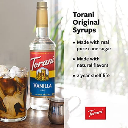 Torani Variety Pack Caramel, French Vanilla, Vanilla & Hazelnut, 25.4 Ounces (Pack of 4)