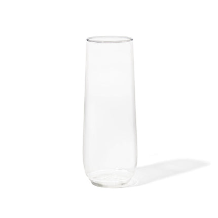 TOSSWARE 9oz Flute - recyclable champagne plastic cup - SET OF 12 - stemless, shatterproof and BPA-free flute glasses