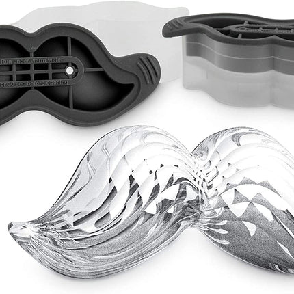 Tovolo Leak-Free, Slow-Melting Silicone Sealed Lid Craft Ice Molds Novelty, Set 2, Charcoal