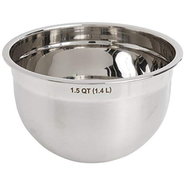 Tovolo Stainless Steel Deep Mixing Kitchen Metal Bowls for Baking & Marinating, Dishwasher-Safe, 1.5 Quart