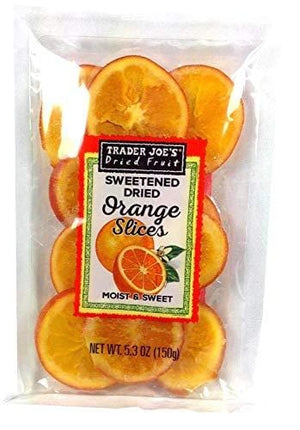 Trader Joe's Sweetened Dried Orange Slices 5.3 Oz, (Pack of 3)
