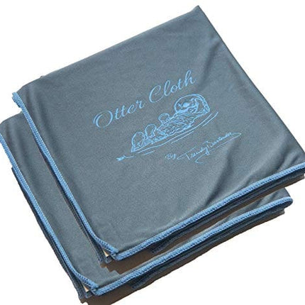 Trendy Bartender Microfiber Glass Polishing Cloth (2 Pack) – 25x20 inch – Premium Quality Lint-Free Cleaning Cloth for Stemware, Windows, – Bar Towel for Streakfree Results (Grey)