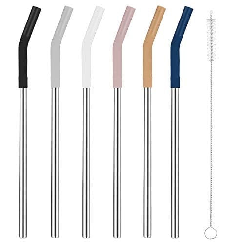 12 Pack Reusable Silicone Straw Tips Cover for 6 to India
