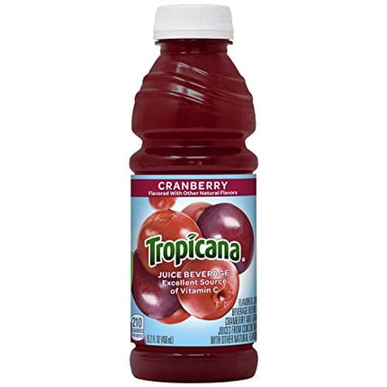 Tropicana Cranberry Juice Drink, 15.2 Fl Oz (Pack of 12)
