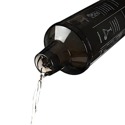True Smoke Recipe Shaker, Tinted Plastic Cocktail Shaker, Includes 7 Drink Recipes with Measurements