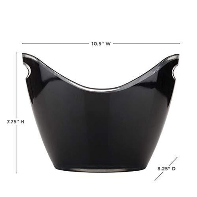 True Swoop Ice Bucket for Parties Bottle Tubs & Buckets, 1, Black