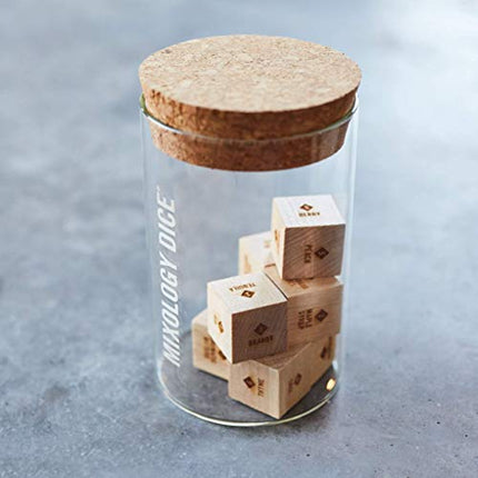 Mixology Dice® (tumbler) // Laser Engraved Wood Dice for Craft cocktail inspiration - gift for him, gift for guys, Boyfriend gift, dad gift
