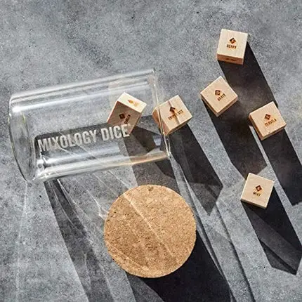 Mixology Dice® (tumbler) // Laser Engraved Wood Dice for Craft cocktail inspiration - gift for him, gift for guys, Boyfriend gift, dad gift