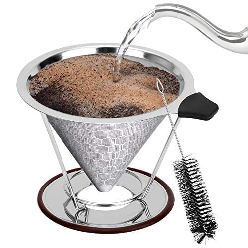 Pour Over Coffee Maker, Stainless Steel Reusable Coffee Filter, Paperl ...