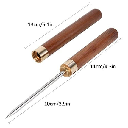 Stainless Steel Ice Pick with Wooden Handle and Sheath Kitchen Tool (9" RoseWood)