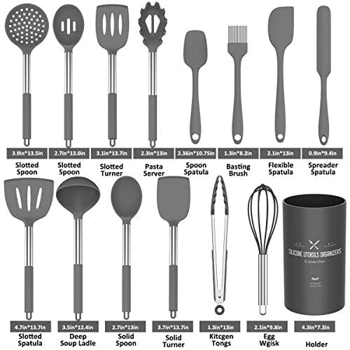Silicone Cooking Utensil Set,Umite Chef Kitchen Utensils 15pcs Cooking –  Advanced Mixology