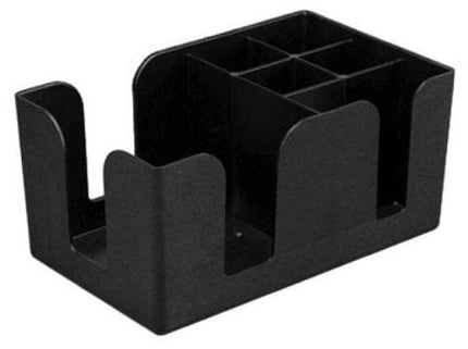 6-Compartment Counter-Top Bar Caddy, Barware Caddy, Bar Caddy Napkin Dispenser, Straw Organizer (1, A)