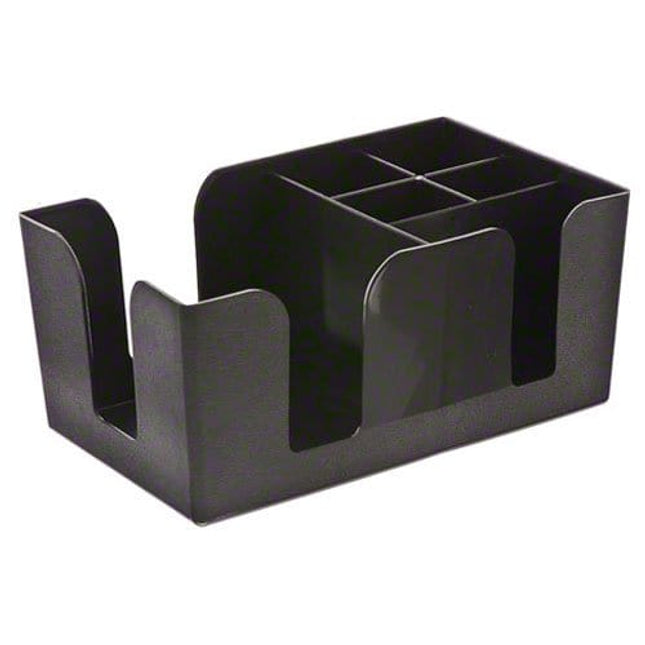 6-Compartment Counter-Top Bar Caddy, Barware Caddy, Bar Caddy Napkin Dispenser, Straw Organizer (1, A)