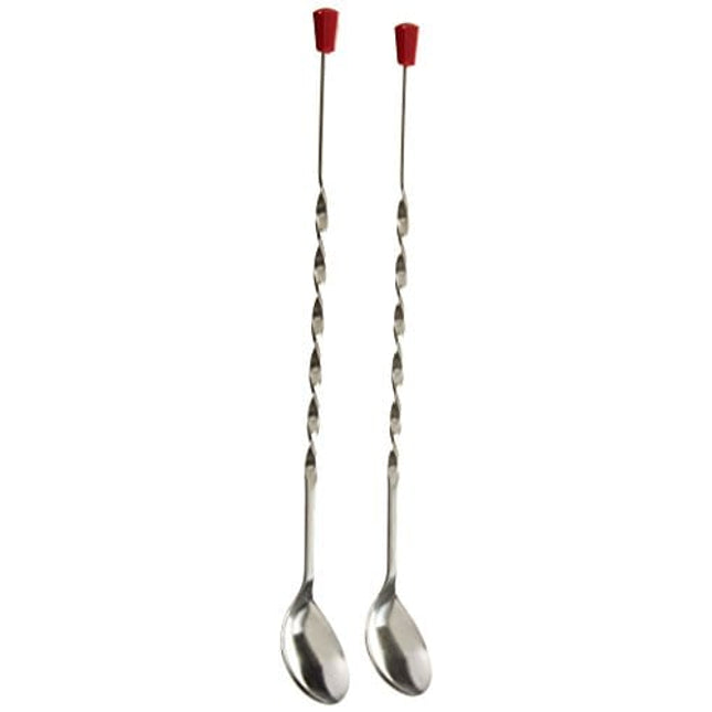 NEW, Update International 11-Inch Stainless Steel Bar Spoon, Bar Spoons, Twist-Neck, Barware Mixing Spoon - set of 2
