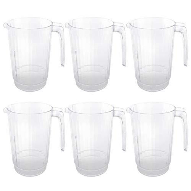 64 oz Plastic Water Pitchers Clear Beer Drink 6 PK