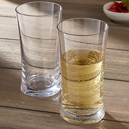 Emme 17-ounce Unbreakable Tritan Water Tumblers | Clear set of 4