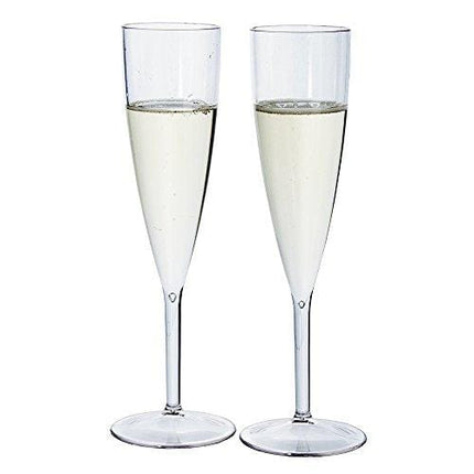 Plastic 5-ounce One Piece Champagne Flute | set of 12 Clear