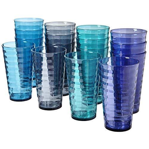 Hedume 6 Pack 17oz Unbreakable Premium Drinking Glasses, Set of 6 Stackable  Tritan Tumbler Cups, Plastic Water Cups, BPA Free
