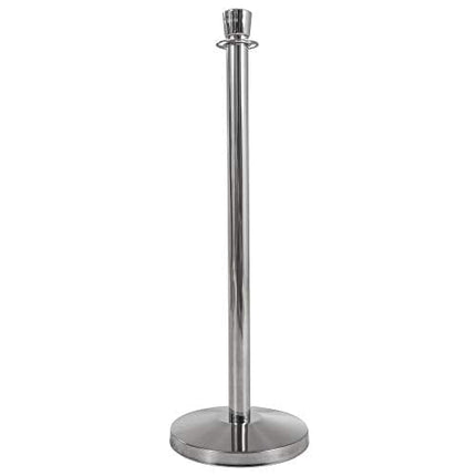 US Weight - U2140 Premier Chrome Post and Black Velvet Rope Crowd Control Stanchions
