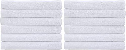 Utopia Cotton Bar Mops Kitchen Towels, 12-Pack, White