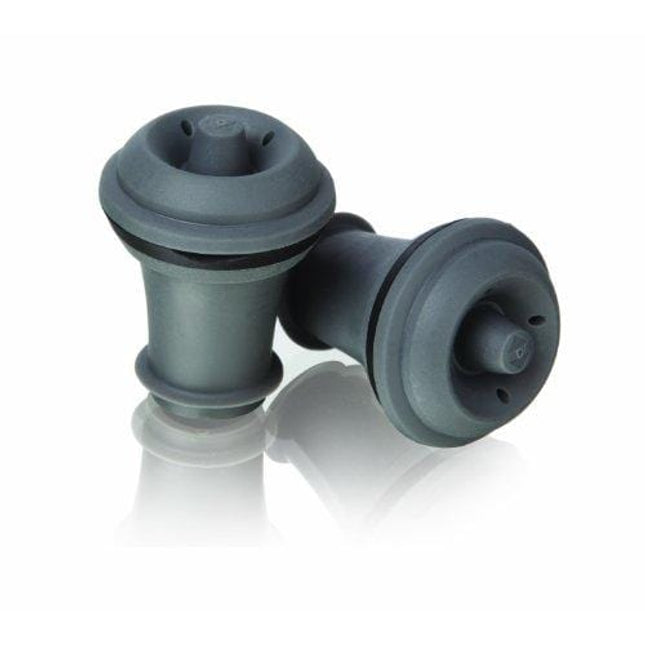 Vacu Vin Wine Saver Vacuum Stoppers Set of 2 – Grey