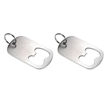Valyria Frosted Stainless Steel Bottle Opener Dog ID Tags Personalized