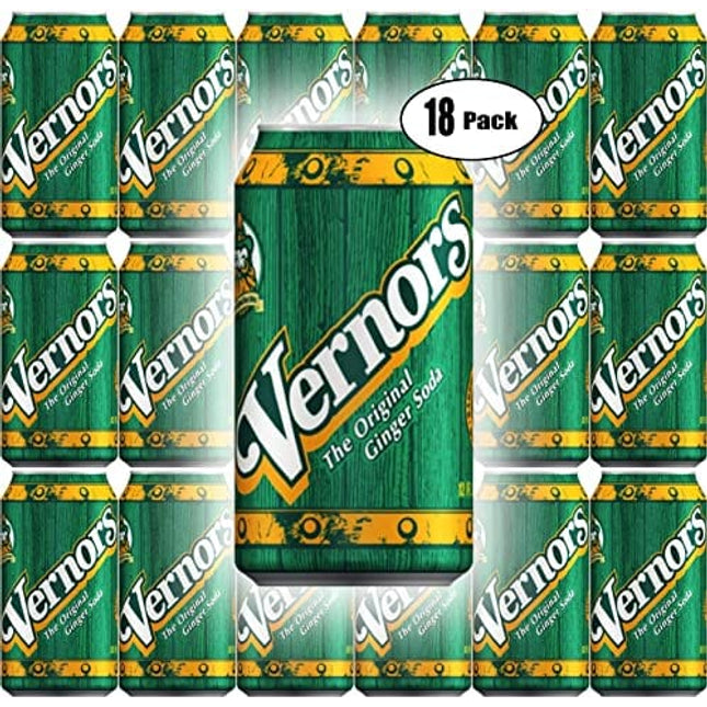 Vernors Ginger Soda, 12oz Can (Pack of 18, Total of 216 Oz)