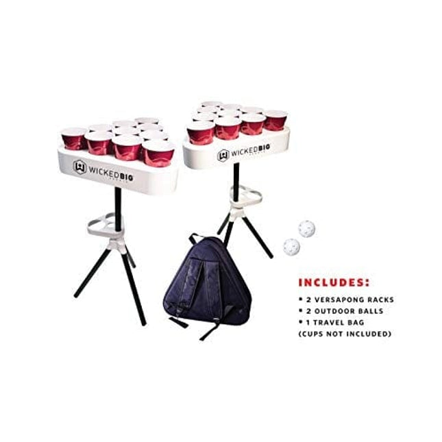 Versapong Portable Beer Pong Table/Tailgate Game with Backpack Carry Case and Balls