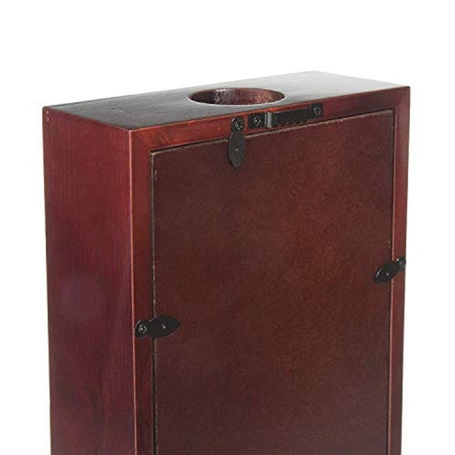 Wine Cork Holder Shadow Box - Holds Over 60 Corks - 16" x 6" - Cherry Red Wine Decor - Wall Hanging Hardware Included