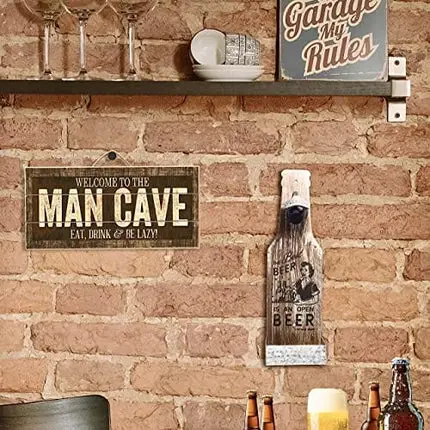 VINTAGE BARN Wall Mounted Bottle Opener with Catcher. Real Pine Wood Beer Bottle Opener. Wall Mount Funny Bottle Opener with Cap Catcher. Unique Man Cave Decor/Bar Accessories Gifts - Indoor/Outdoor