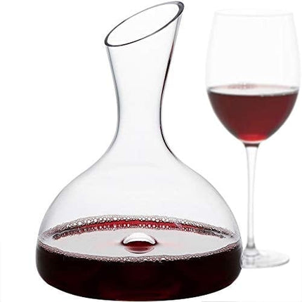GoodGlassware Wine Decanter – Personal Red Wine Carafe with Wide Base and Aerating Punt - Crystal Clear Clarity, 100% Lead Free Glass (44 oz Capacity)