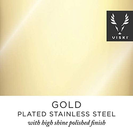 Viski Gold Cocktail Picks, Set of 6 Stainless Steel Drink Picks, Barware Accessories, 4.25″