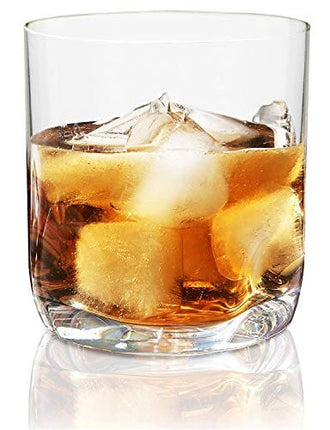 Vivocci Unbreakable Tritan Plastic Rocks 12.5 oz Whiskey & Double Old Fashioned Glasses | Thumb Indent Base | Ideal for Bourbon & Scotch | Perfect For Homes & Bars | Dishwasher Safe Barware | Set of 2