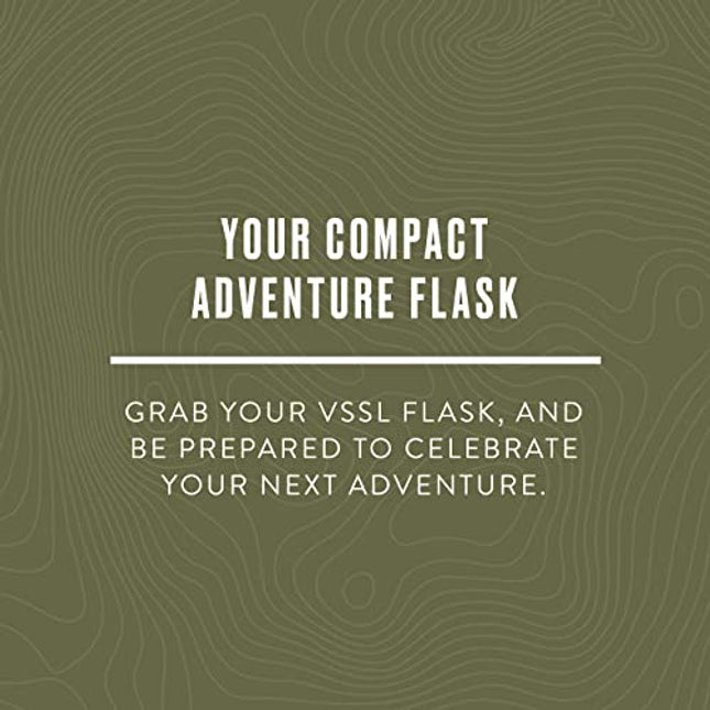 VSSL Flask - 9oz Glass Infused Adventure Flask with 2 Collapsible Shot Glasses and 4-Mode LED Light (Green)