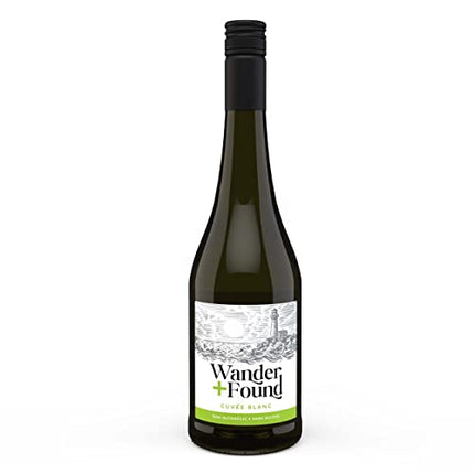 Wander + Found Cuvée Blanc Non Alcoholic Wine | White Blend, 750 mL