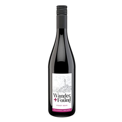 Wander + Found Pinot Noir Non Alcoholic Wine | Red Blend, 750 mL