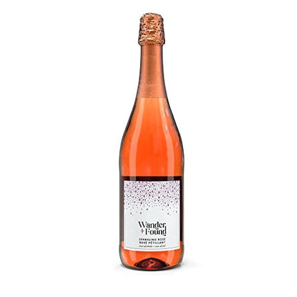 Wander + Found Sparkling Rosé Non Alcoholic Wine | Sparkling Rosé Wine, 750ml