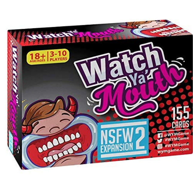 Watch Ya' Mouth NSFW (Adult) Expansion #2 Card Game Pack, for All Mouth Guard Games