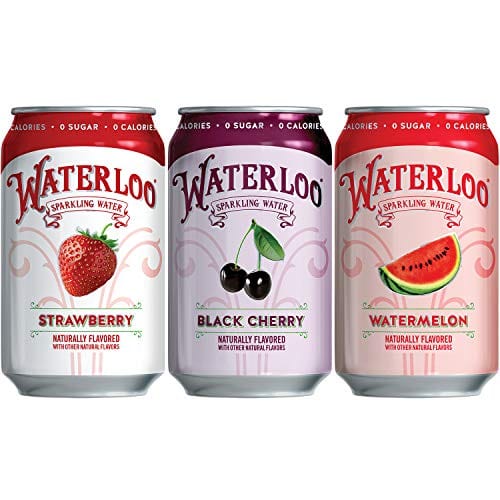 Waterloo Multi Pack Waterloo Sparkling Water Variety Pack, 12 Fl Oz Cans, Pack of 24, 8 x ...