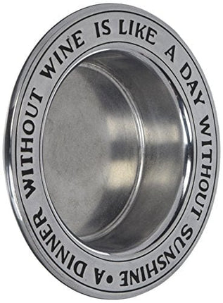 Wilton Armetale Wine Bottle Coaster, A Dinner Without, Silver -