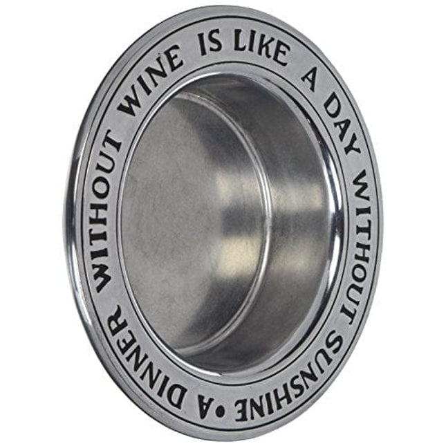 Wilton Armetale Wine Bottle Coaster, A Dinner Without, Silver -