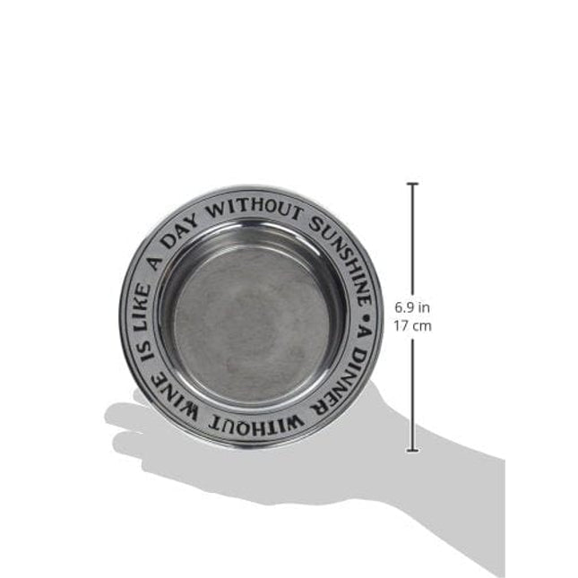 Wilton Armetale Wine Bottle Coaster, A Dinner Without, Silver -