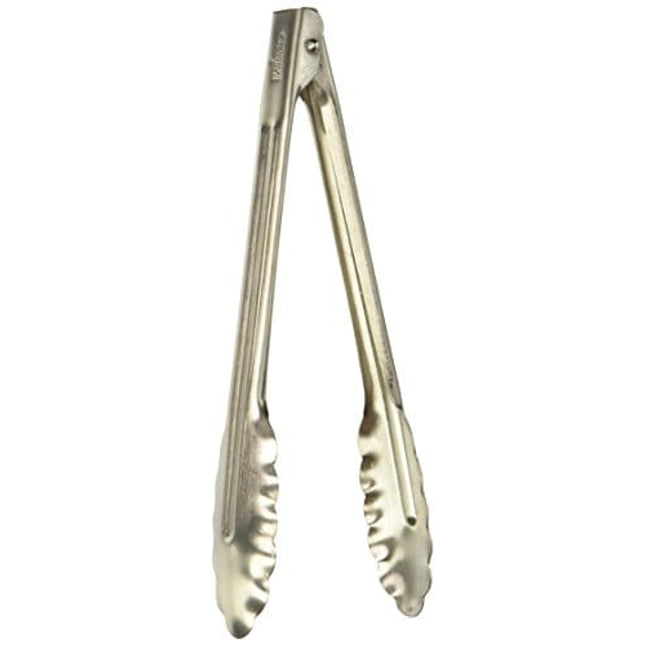 Winco Coiled Spring Heavyweight Stainless Steel Utility Tong, 9-Inch