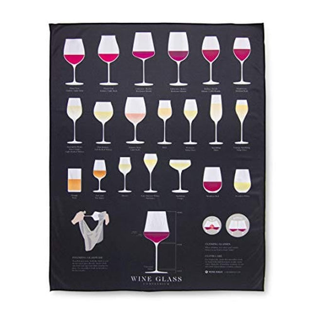 Wine Folly - Microfiber Polishing Cloth For Glass - Large Size (22" x 28")
