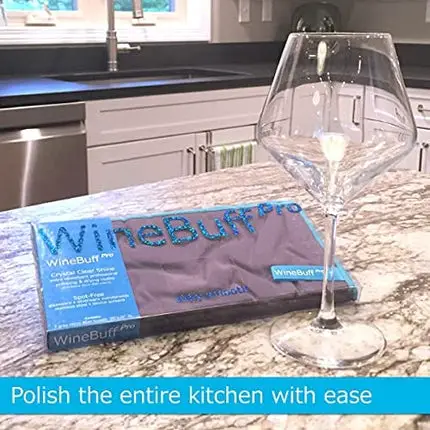 WineBuff Pro Microfiber Polishing Towel | Perfect for Wine Glasses, Kitchenware and More | Leaves Glass and Stainless Steel Spotless, 3 Pack