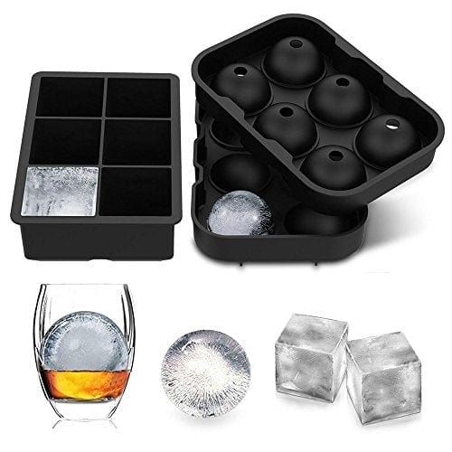 glacio Ice Cube Molds - Silicone Combo Trays - Sphere Ice Mold