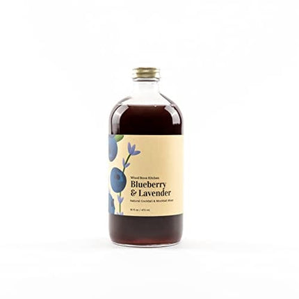 Wood Stove Kitchen - Blueberry & Lavender Mix | Cocktail Mixers - Craft Syrup for True Connoisseurs with Natural Unique Flavors - Concentrated&Alcohol Free Aromatic - Honey, 16oz