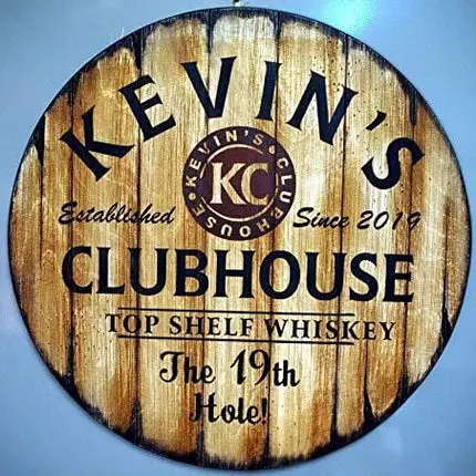 Custom Decorative Wood Sign, 3 Different Styles of Whiskey Wine & Beer Barrels to Choose from, Personalized Gifts for Men, Rustic Decor for Home Bar Man Cave