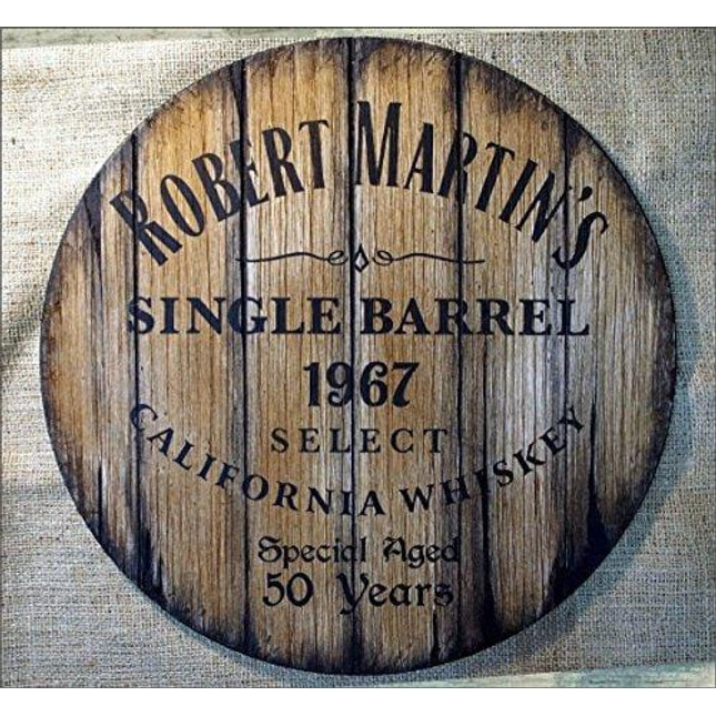 Custom Wall Decor Sign Inspired by Old Whiskey & Beer Barrels, Personalized Gifts for Men, Handmade on Distressed Wood, Living Room Home Bar Man Cave Decoration