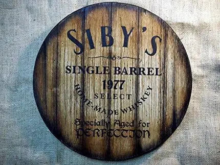 Custom Wall Decor Sign Inspired by Old Whiskey & Beer Barrels, Personalized Gifts for Men, Handmade on Distressed Wood, Living Room Home Bar Man Cave Decoration